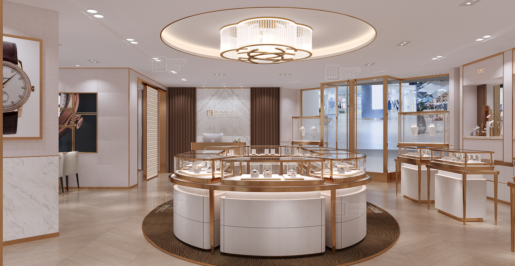 High-end jewelry chain brand collection store display project In Bahrain 1
