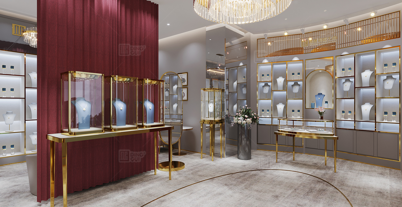 High-end luxury jewelry brand custom showcase project in Dubai1 2