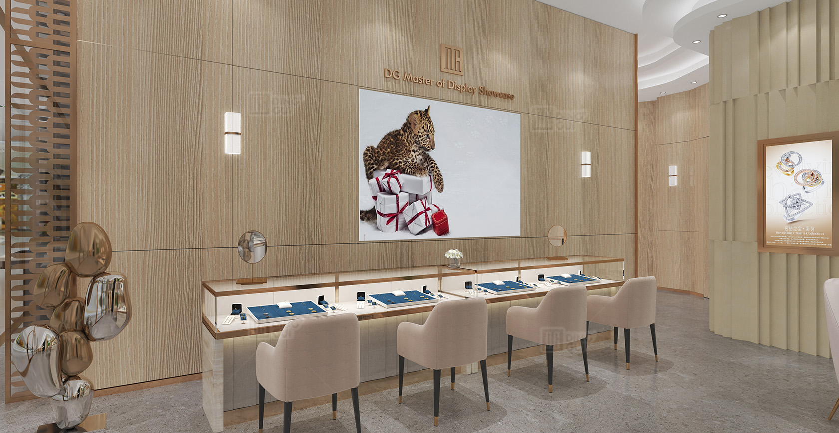 Chow Tai Fook international high-end jewelry chain brand display project 1