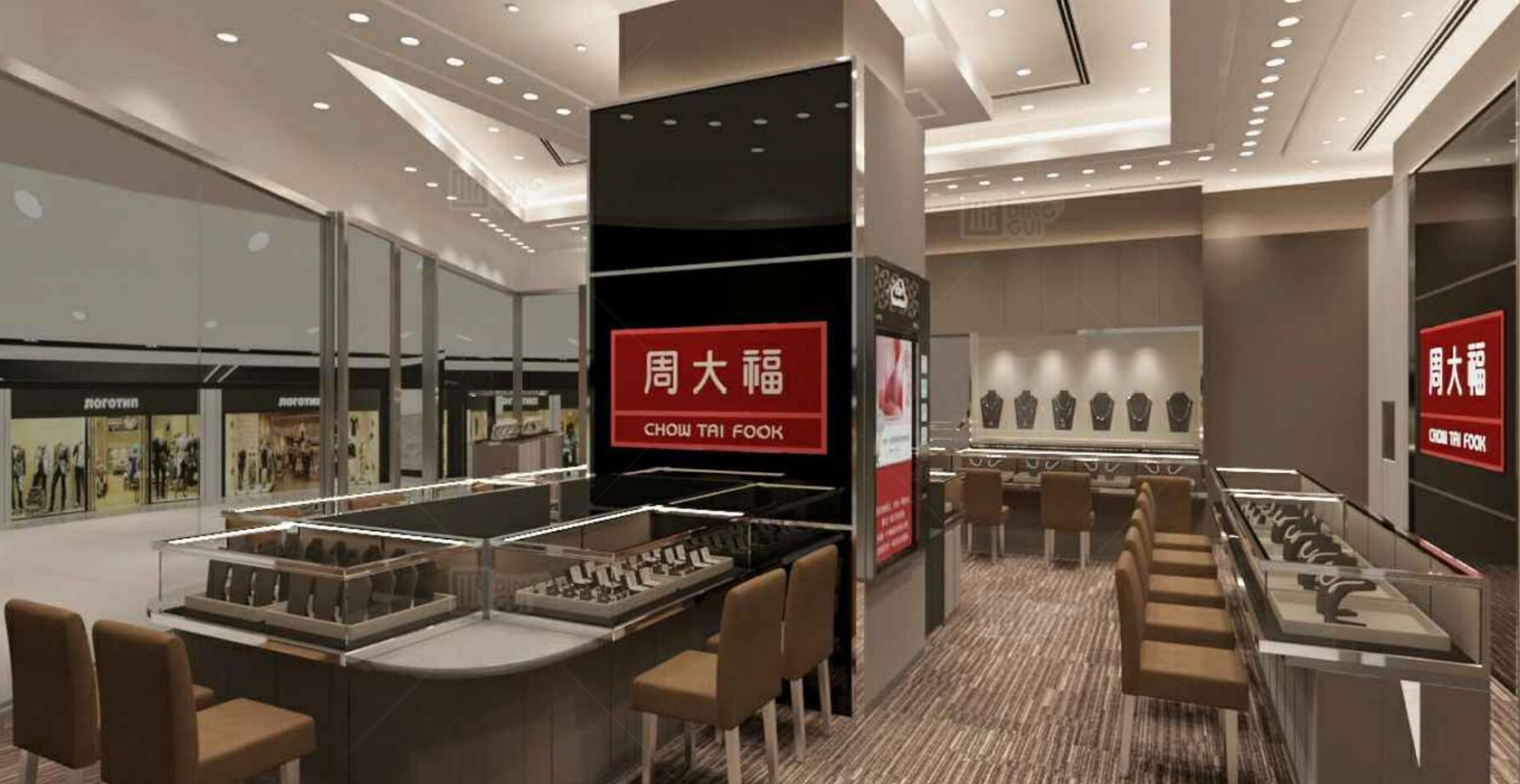 Chow Tai Fook international high-end jewelry chain brand display project 3