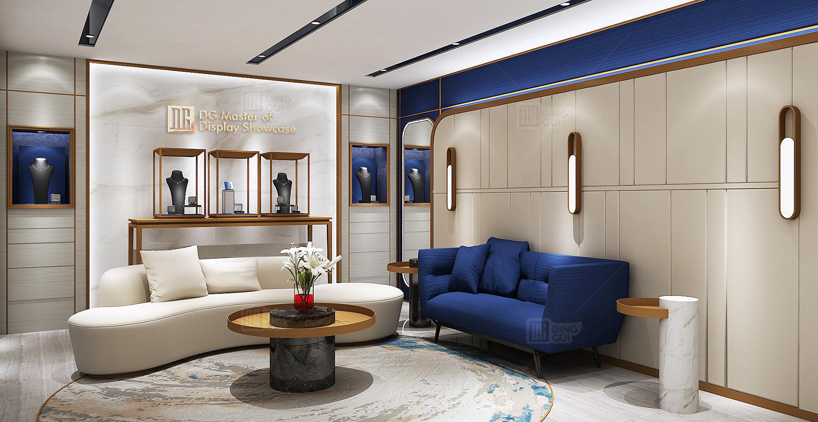 Luxe high-end intelligent sieraden showcase project in Marokko 2