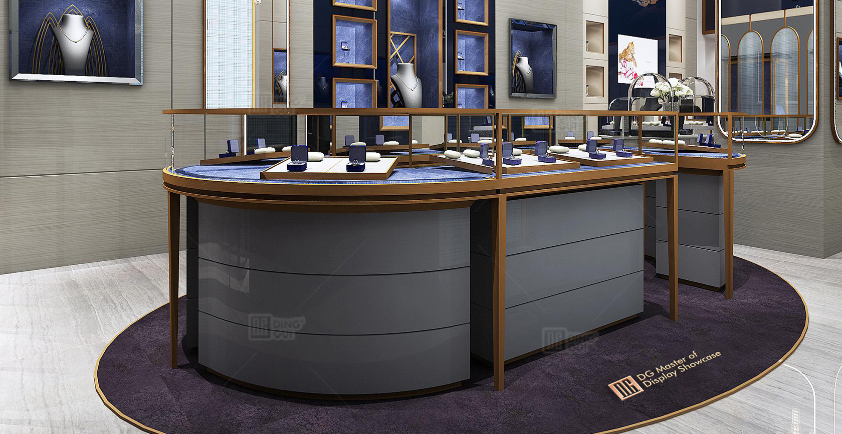 Luxe high-end intelligent sieraden showcase project in Marokko 1