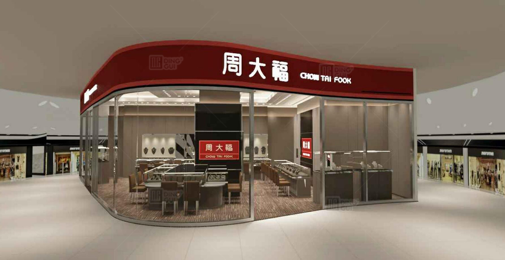 Chow Tai Fook showcaseproject voor luxe sieradenmerken 1