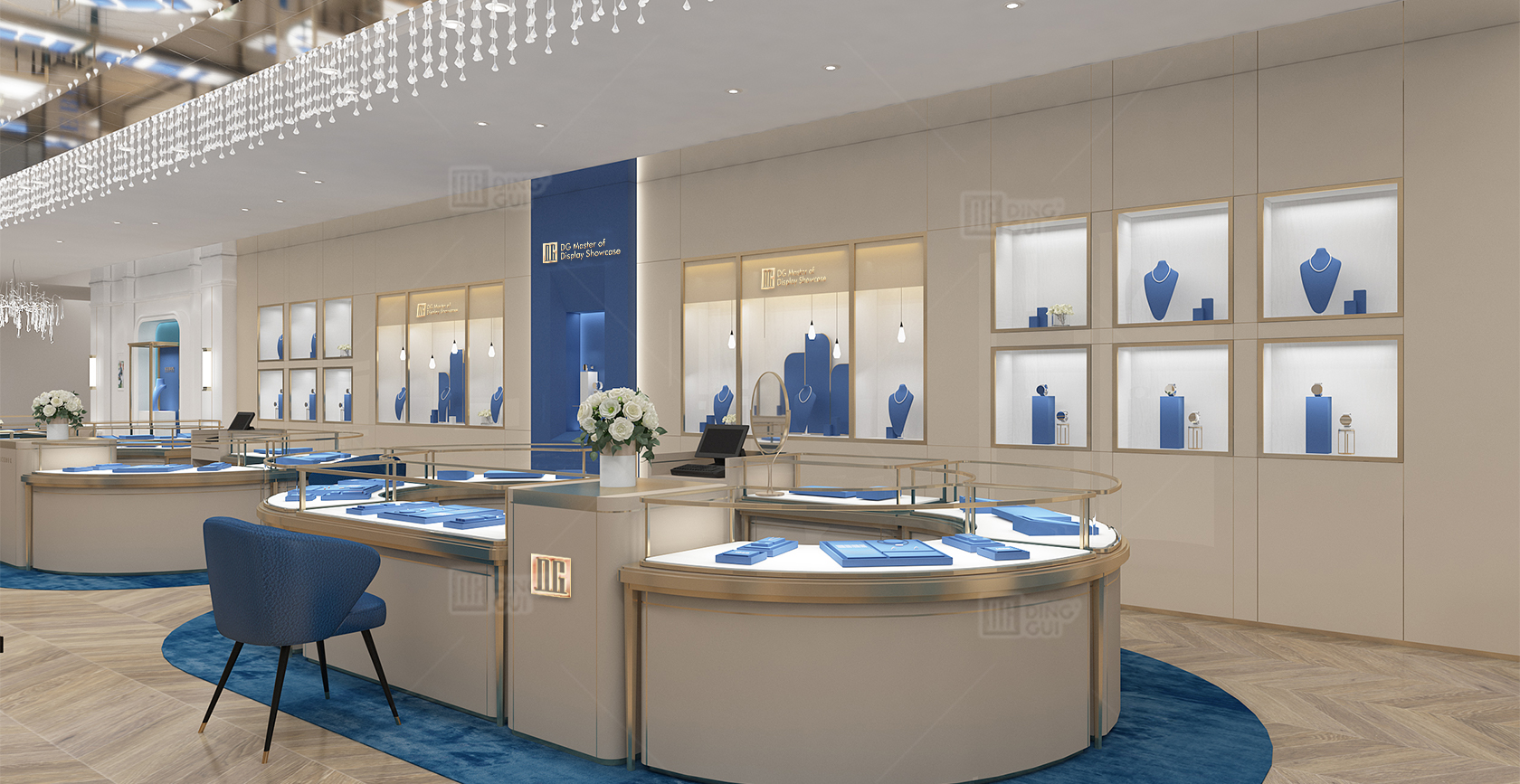 Customized Showcase Project for High-End USA Luxury Diamond and Watch Brand 2