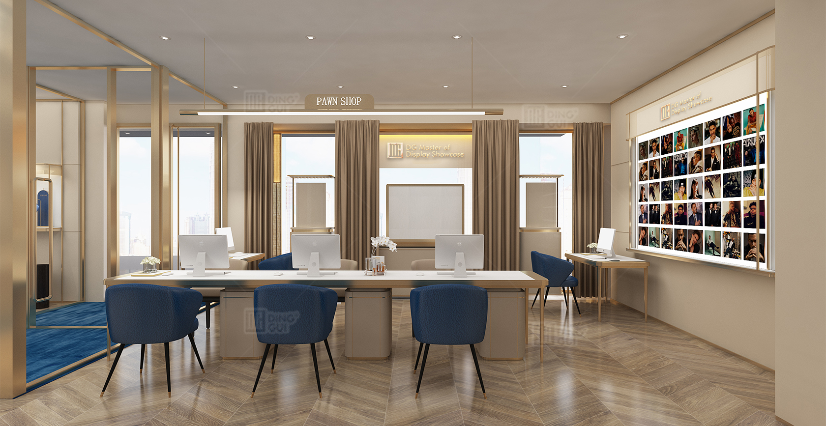 Customized Showcase Project for High-End USA Luxury Diamond and Watch Brand 4