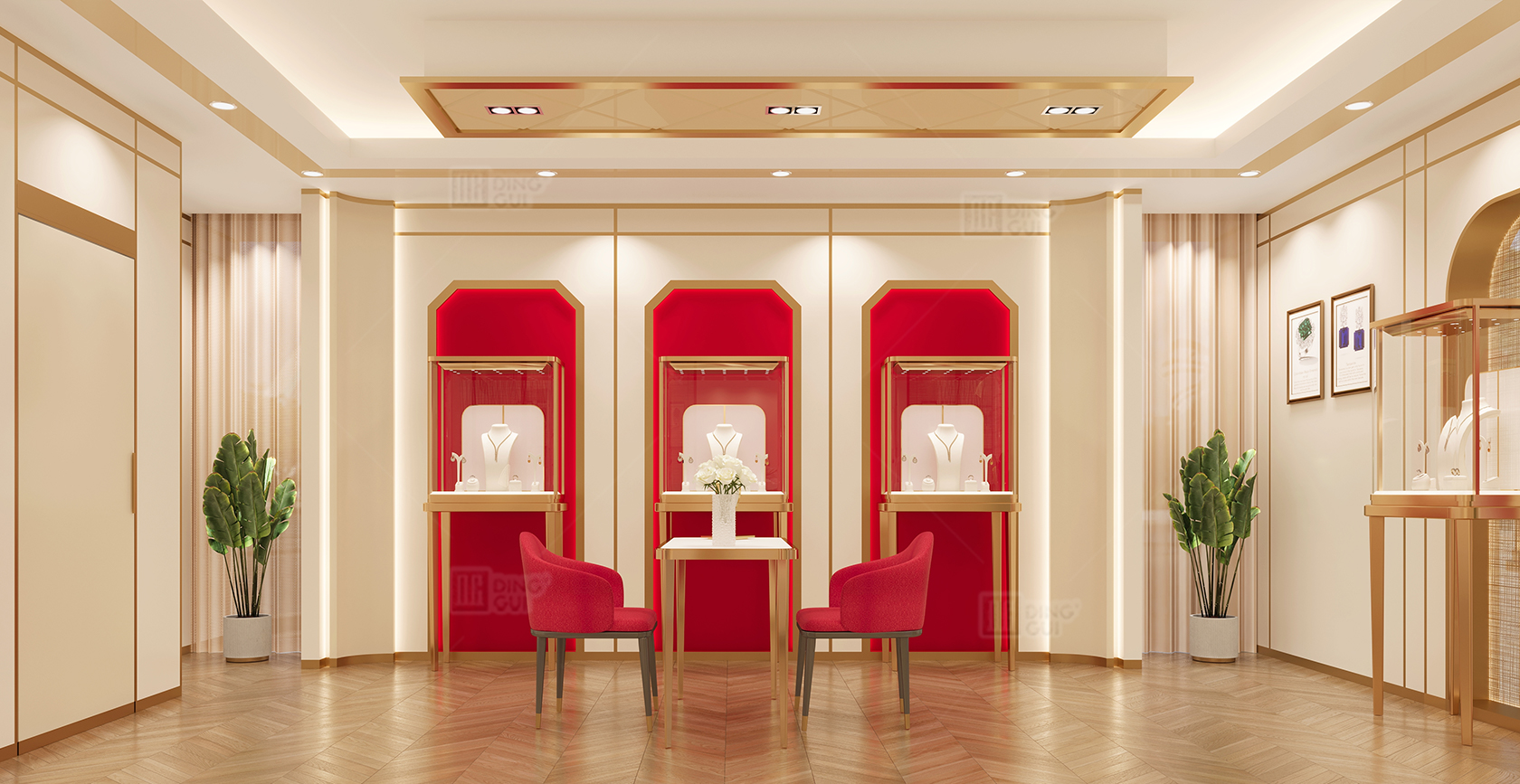 Malaysia High-End Jewelry Chain Brand Display Cabinet Customization Project 1