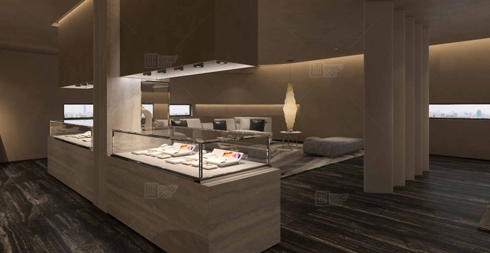 Proiect de showroom VIP pentru bijuterii chinezești de înaltă calitate 2