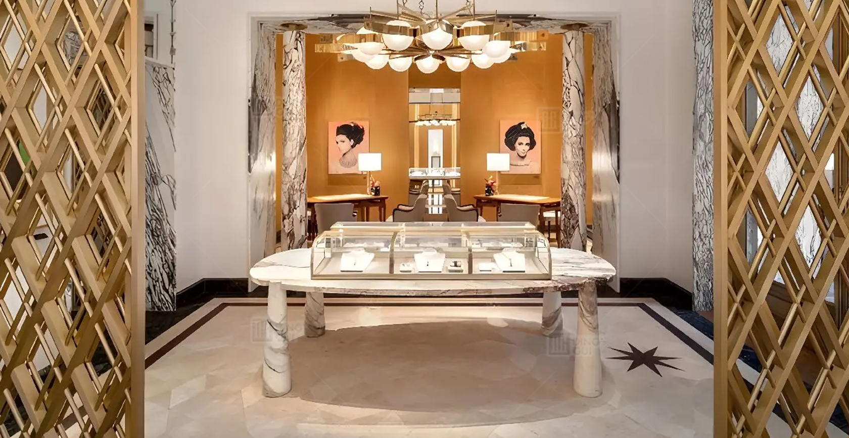 High-end Jewelry Brand Display Cabinets In Italy 6