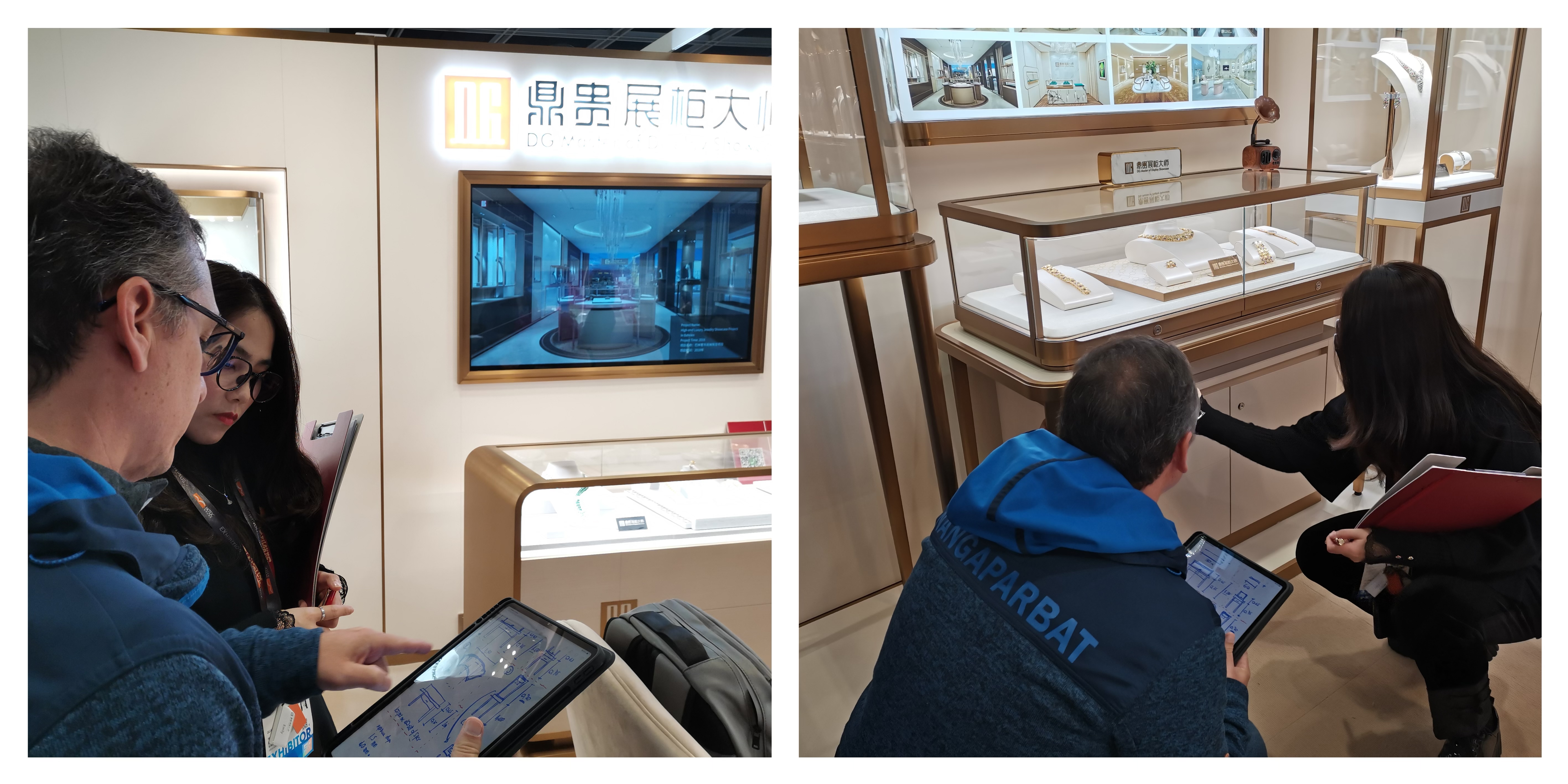 DG Display Showcase designed and created a jewelry display stage that amazed the audience 1