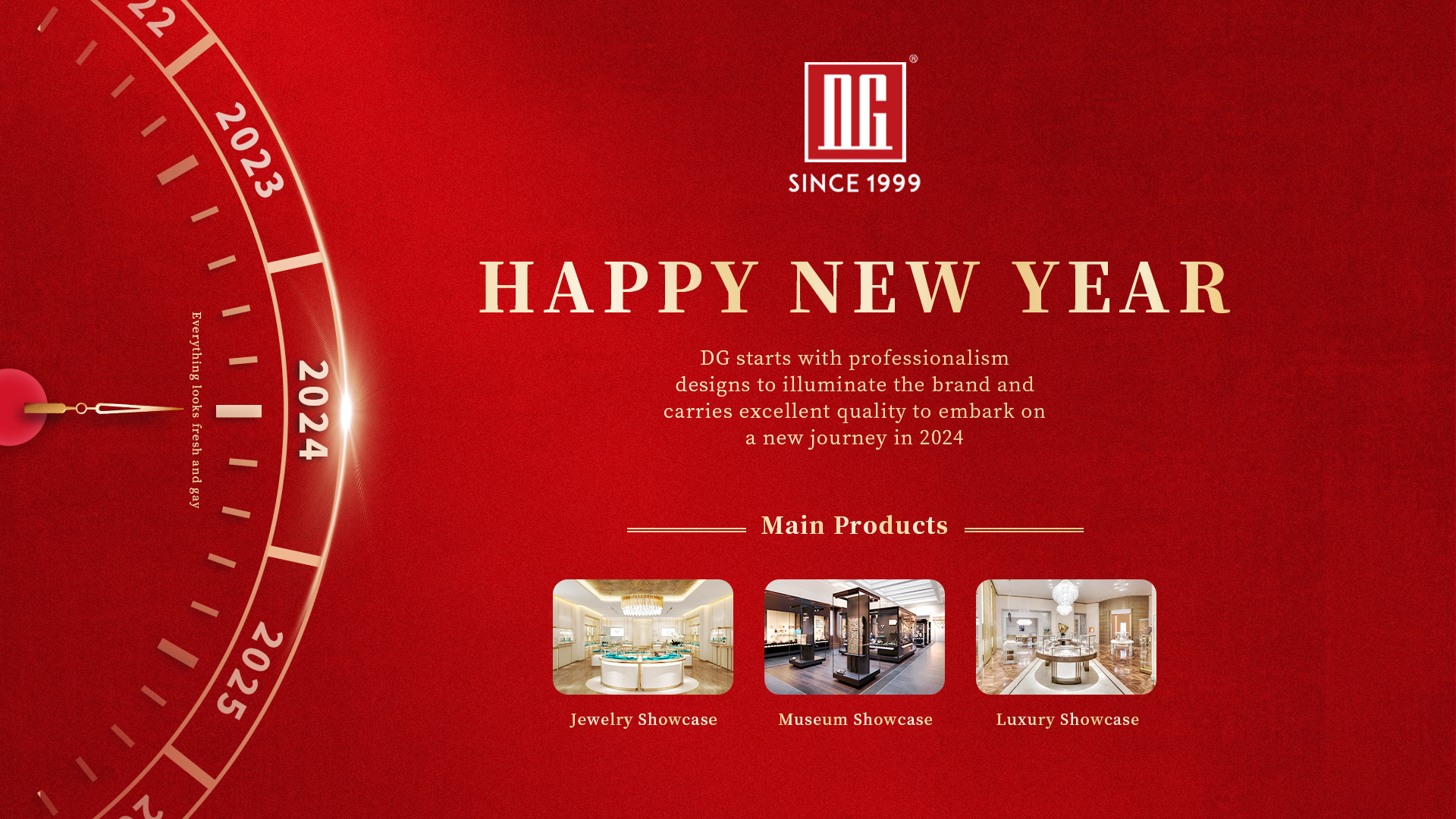 At the break of dawn, create brilliance together - DG Display Showcase join hands to welcome 2024 New Year's Day 1