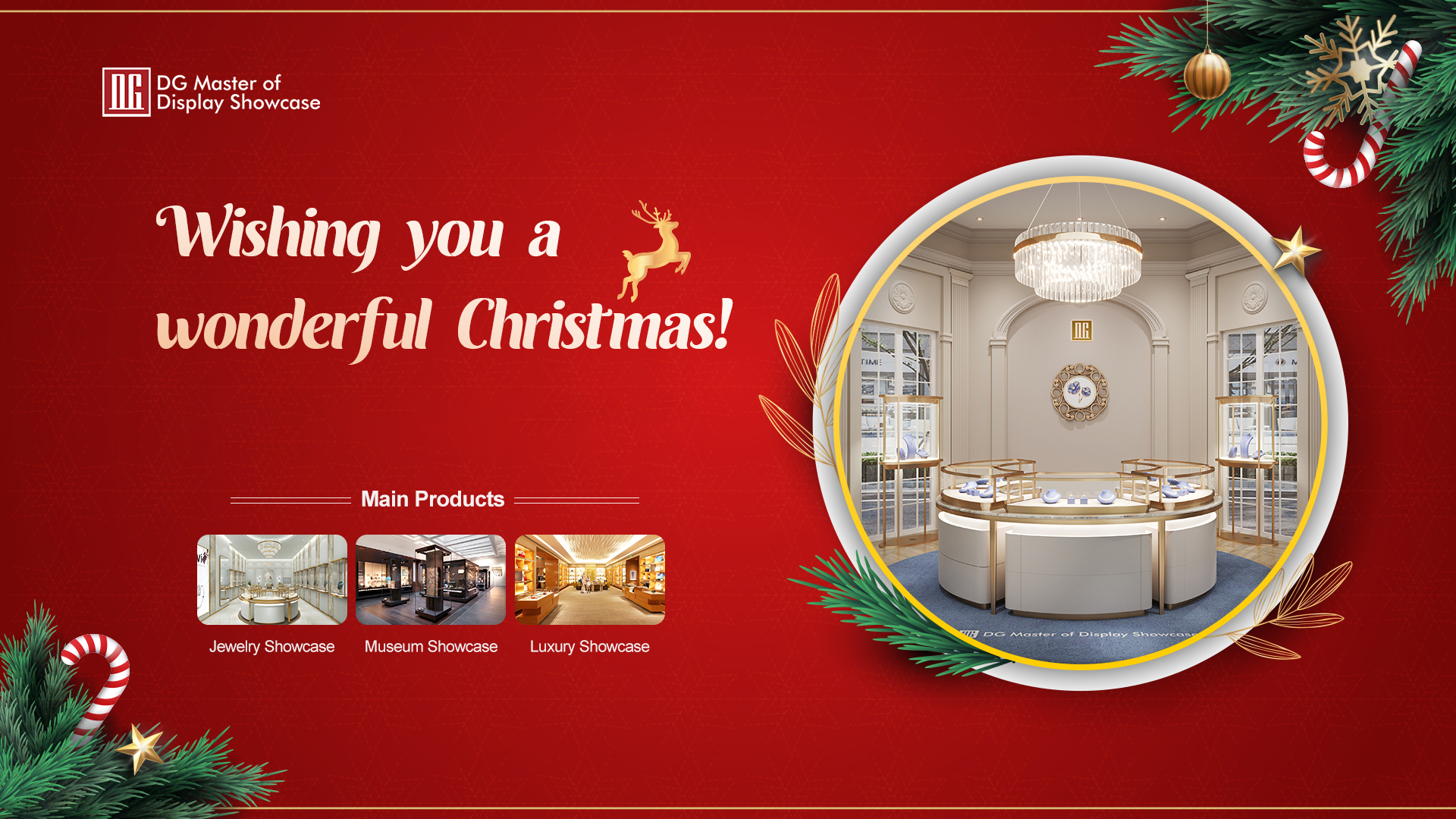 "Dankbaarheid en toekomst samen" — DG Display Showcase brengt warme kerstgroeten over. 1