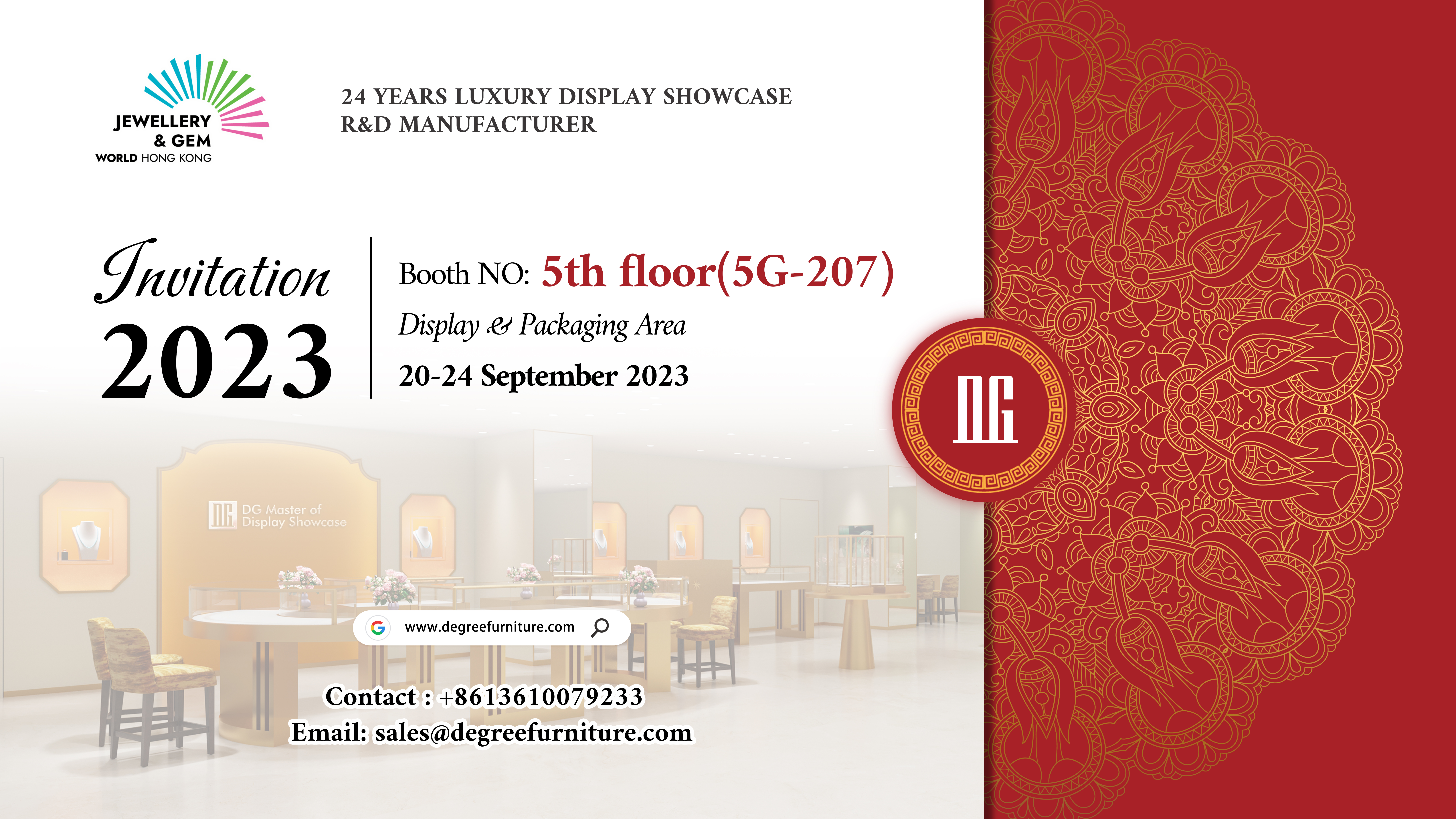 The Hong Kong Jewellry&GEM Fair is open now, and DG Display Showcase is the brightest star. 1