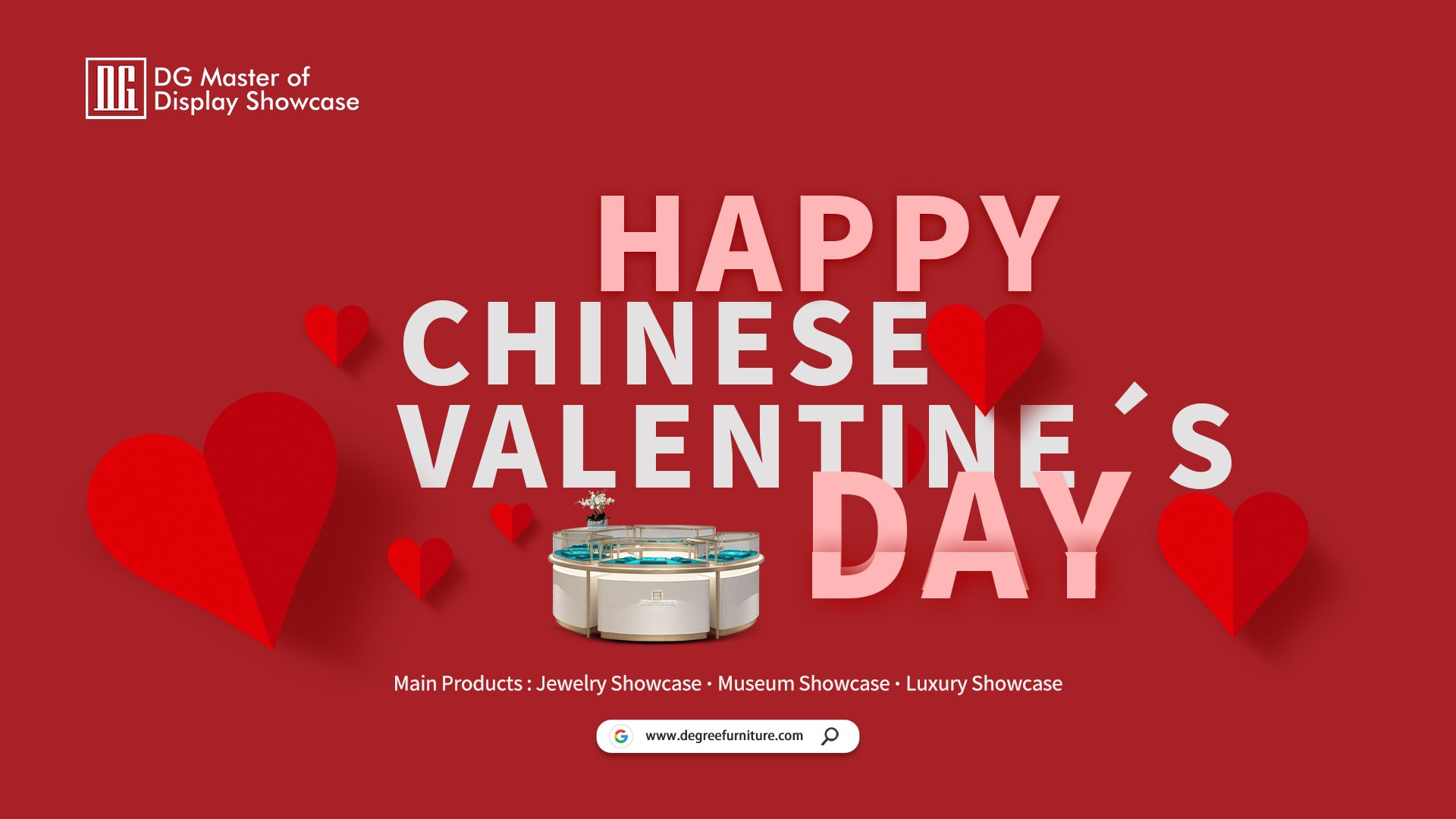 DG använder montrar för att skapa en kinesisk alla hjärtans dag-atmosfär i din smyckesbutik 1