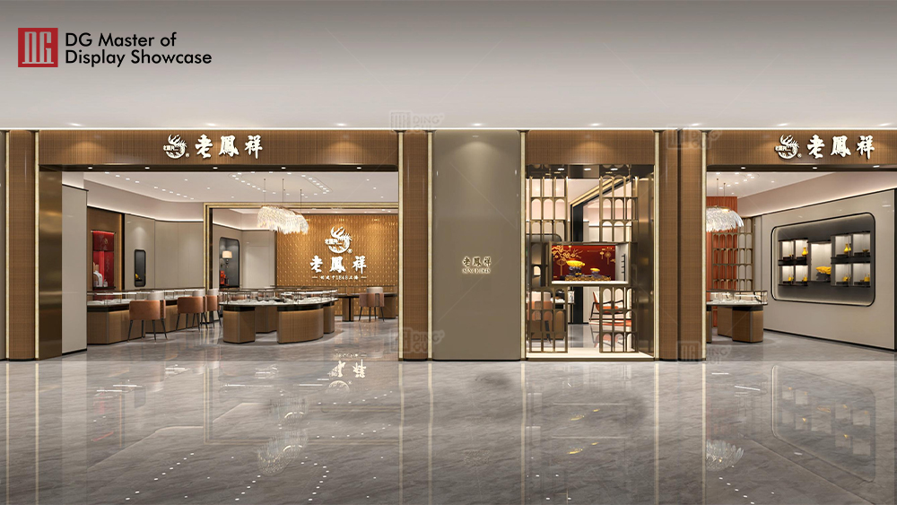 Det kinesiska smyckesmärket "Lao Feng Xiang" och "DG Master of display showcase" har ett starkt samarbete. 1