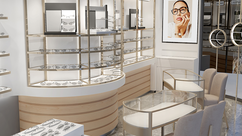 How to choose glasses display showcase for optical shop？ 1