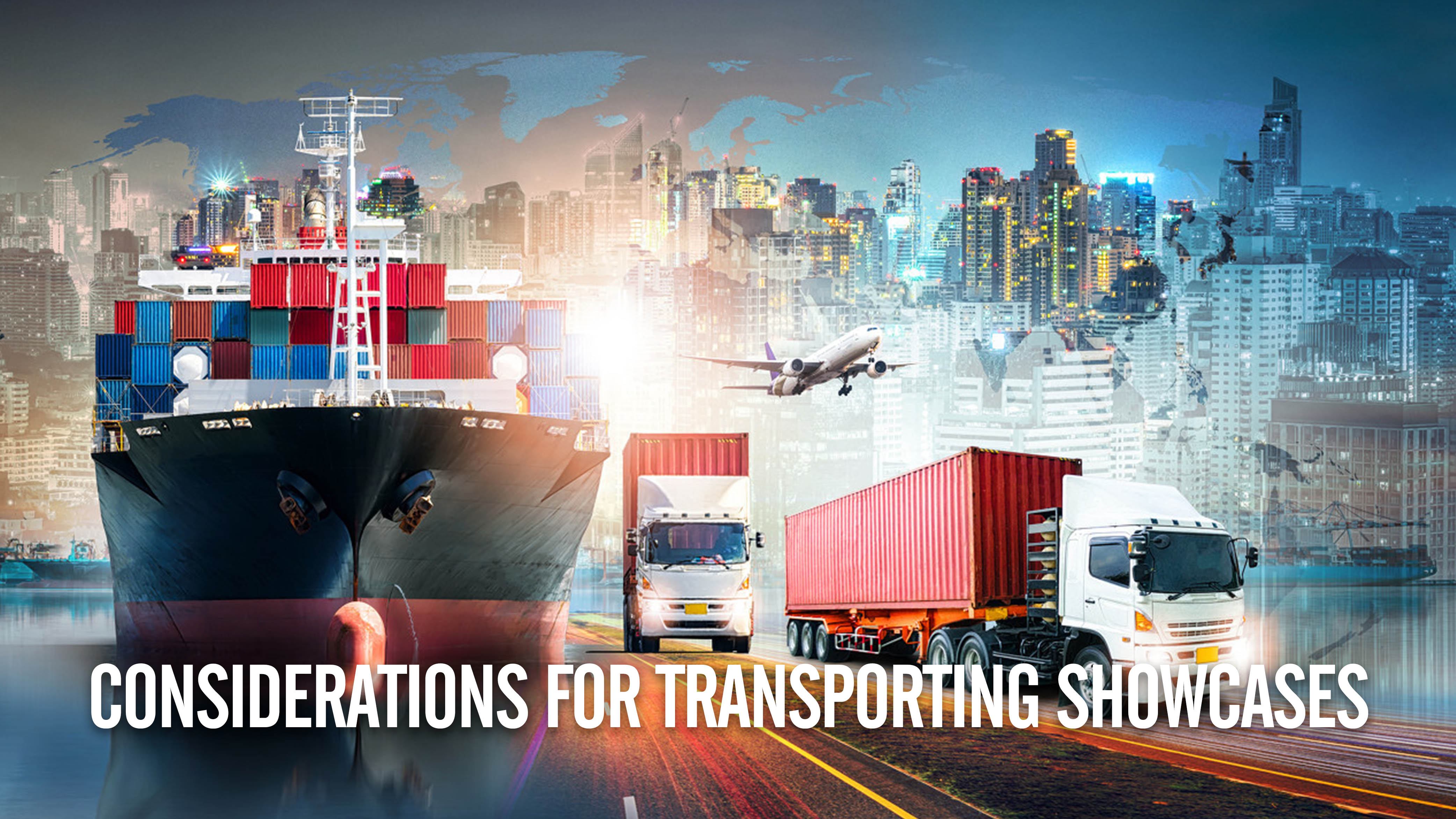 Bemærkninger ved transport af udstillingsmontre 1