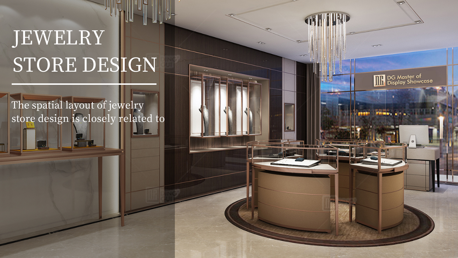 D'raimlech Layout vum Bijousgeschäftdesign ass enk mat den dräi Raim verbonnen. 1