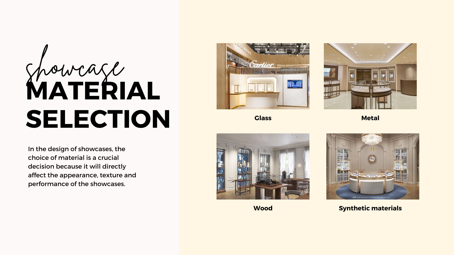Le choix des matériaux : une décision clé dans la conception des vitrines 1