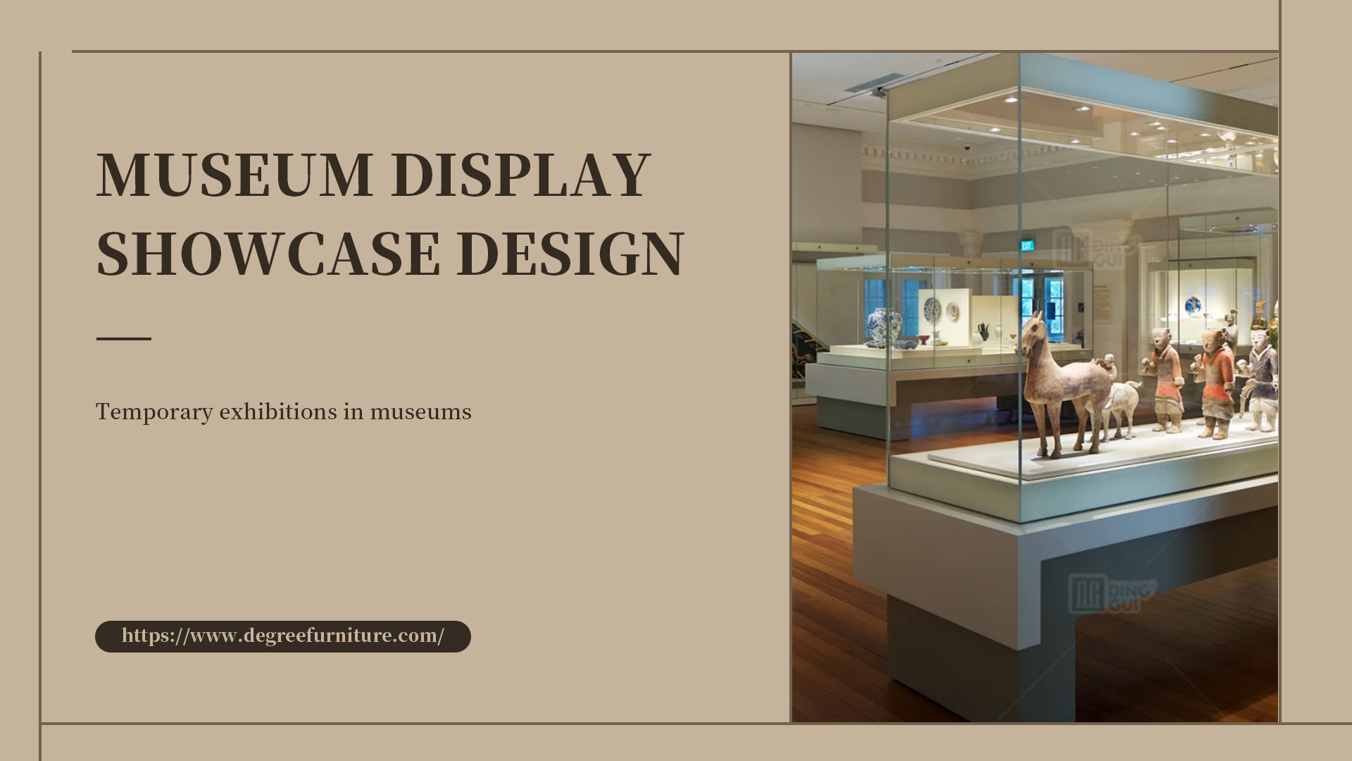 Design vun temporären Ausstellungsvitrine am Musée 1