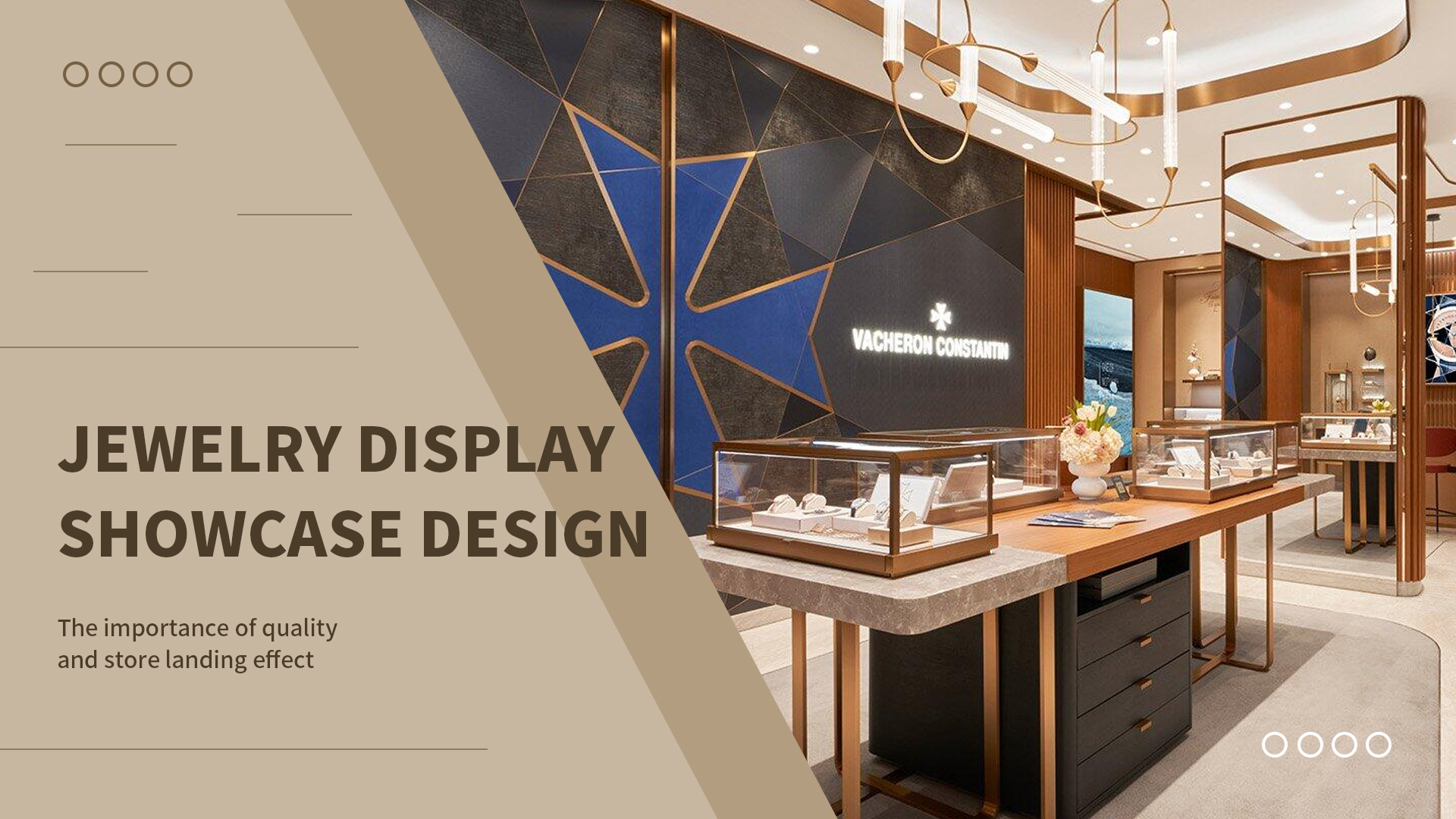 The importance of design to the quality of jewelry showcases and store landing effects 1
