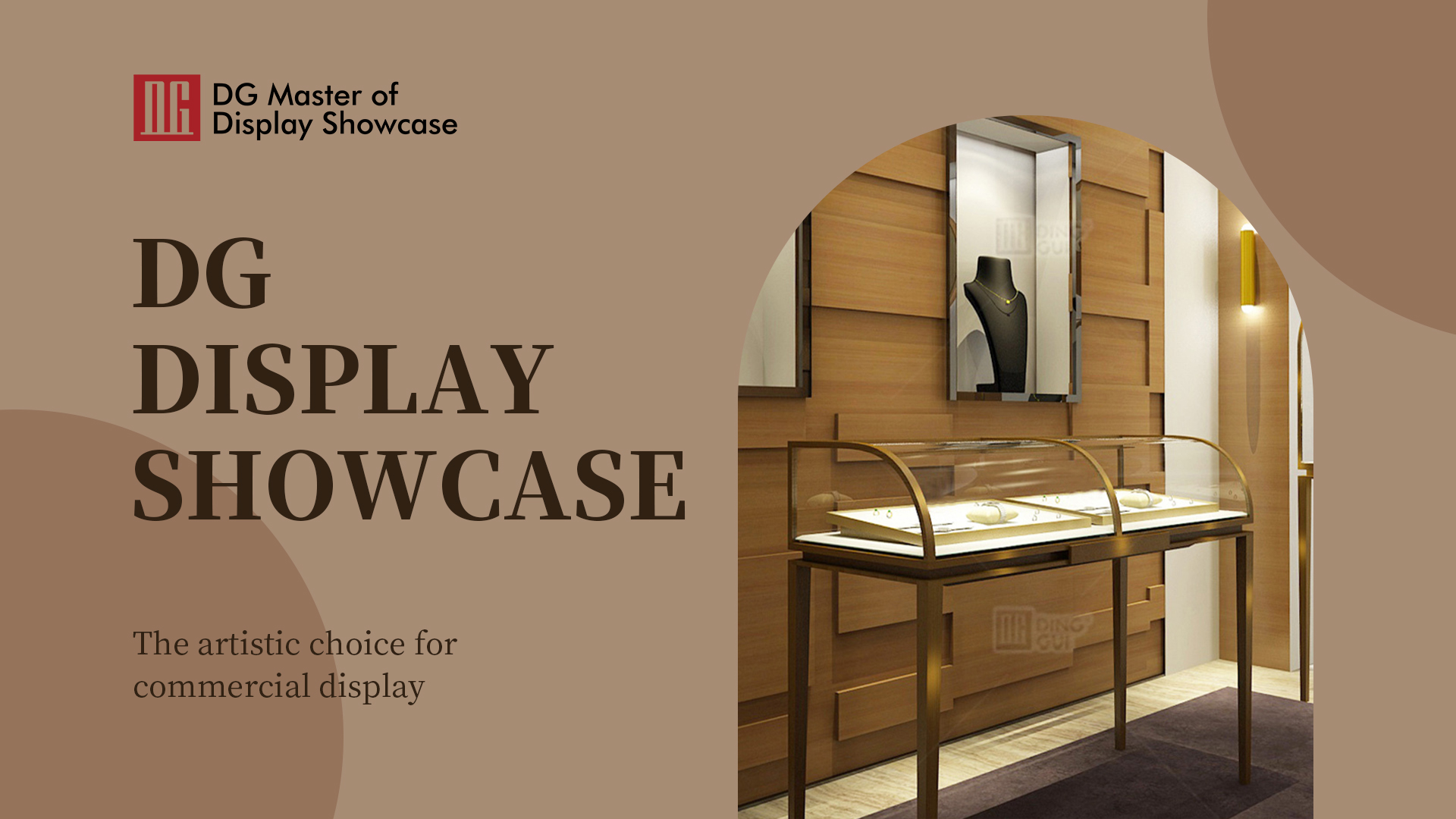 DG Display showcase is the artistic choice for commercial display 1