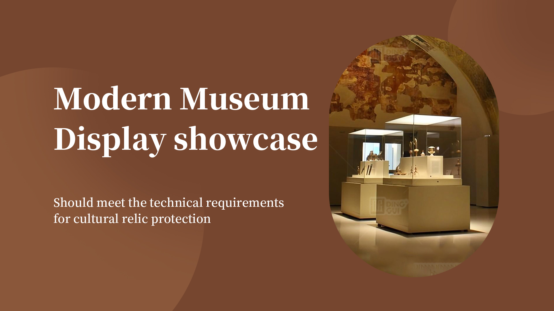 Moderne museumvitrines moeten voldoen aan de technische eisen voor de bescherming van culturele relikwieën 1