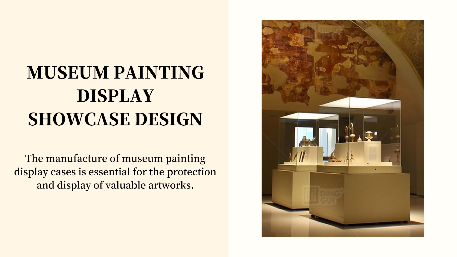 Museum painting display cabinet design 1