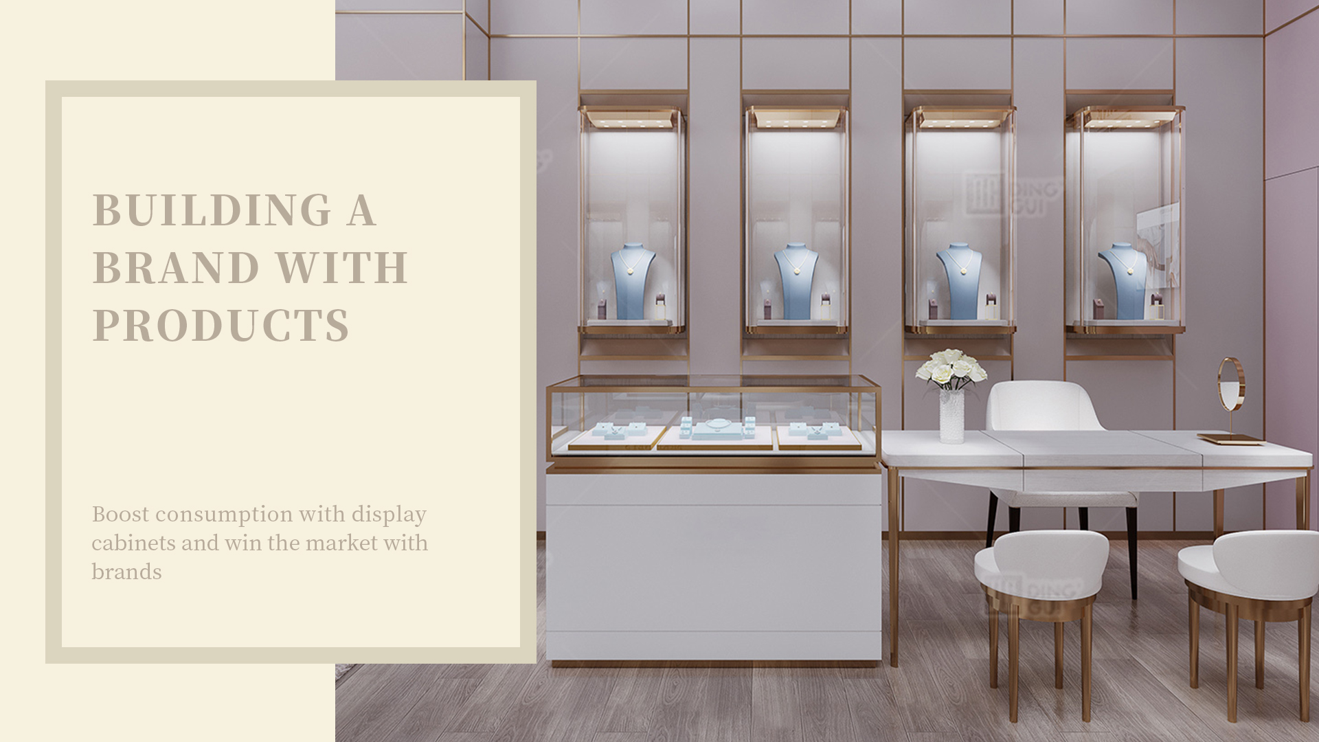 Nutzen Sie Präsentationsflächen, um den Konsum zu steigern, Produkte, um Marken aufzubauen, und Marken, um den Markt zu erobern. 1