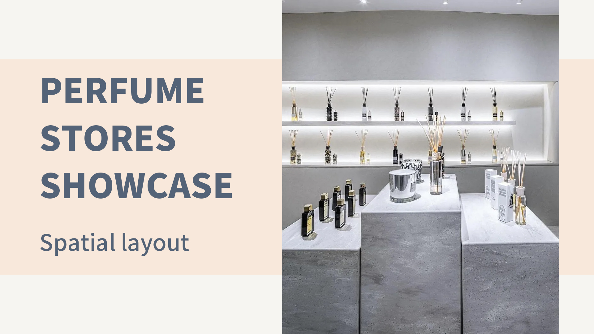 Spatial layout of display cabinets in perfume stores 1