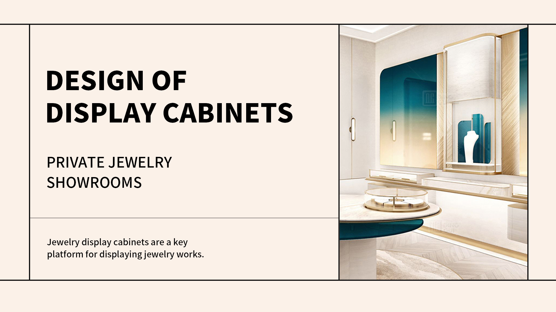 Ontwerp van vitrines in particuliere sieradenshowrooms 1