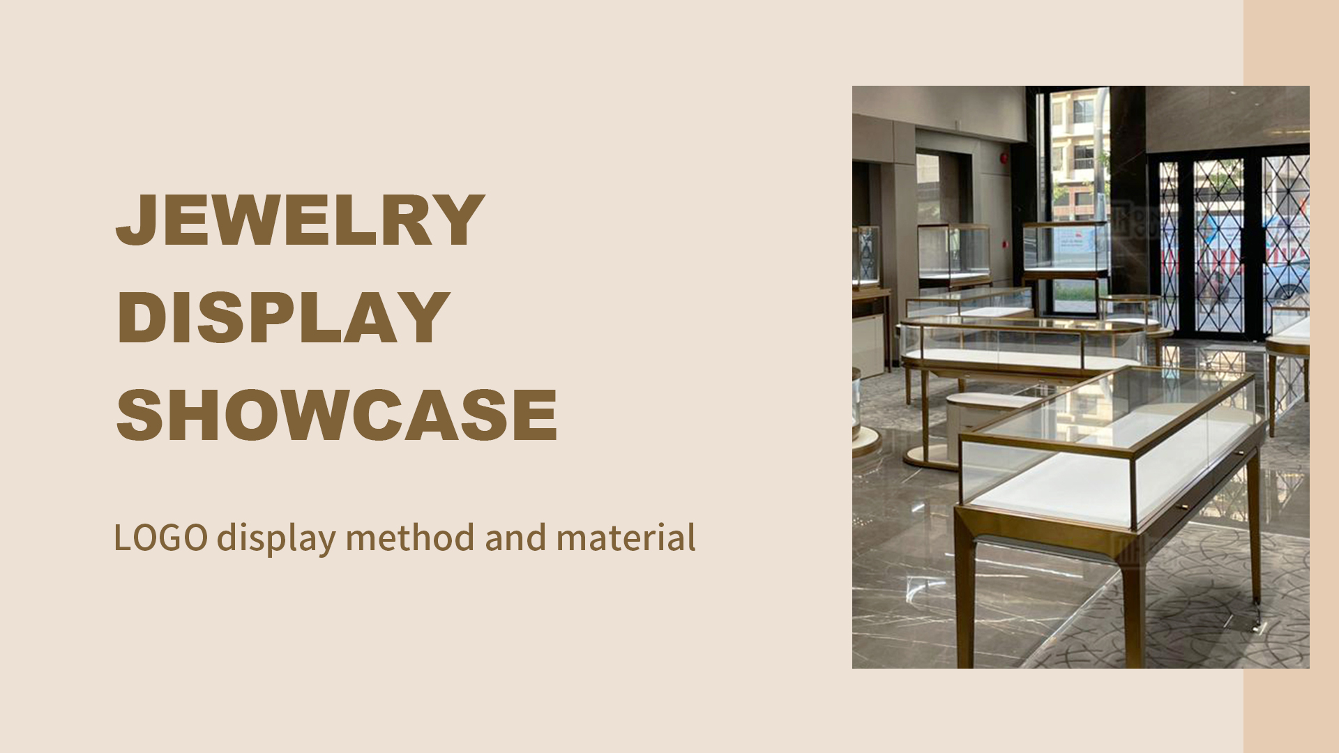 Schmuckvitrine: Logo-Präsentationsmethode und -material 1