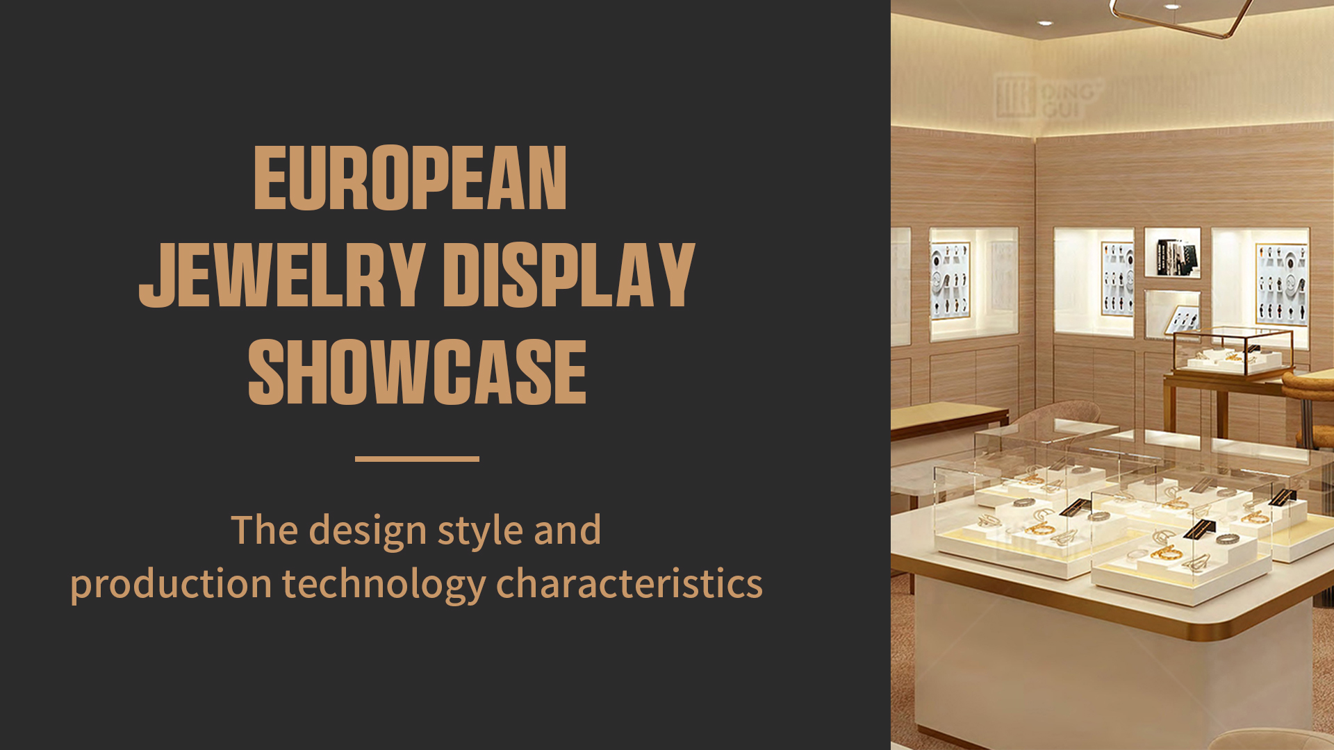 Designstil och produktionstekniska egenskaper hos europeiska smyckesdisplayskåp 1