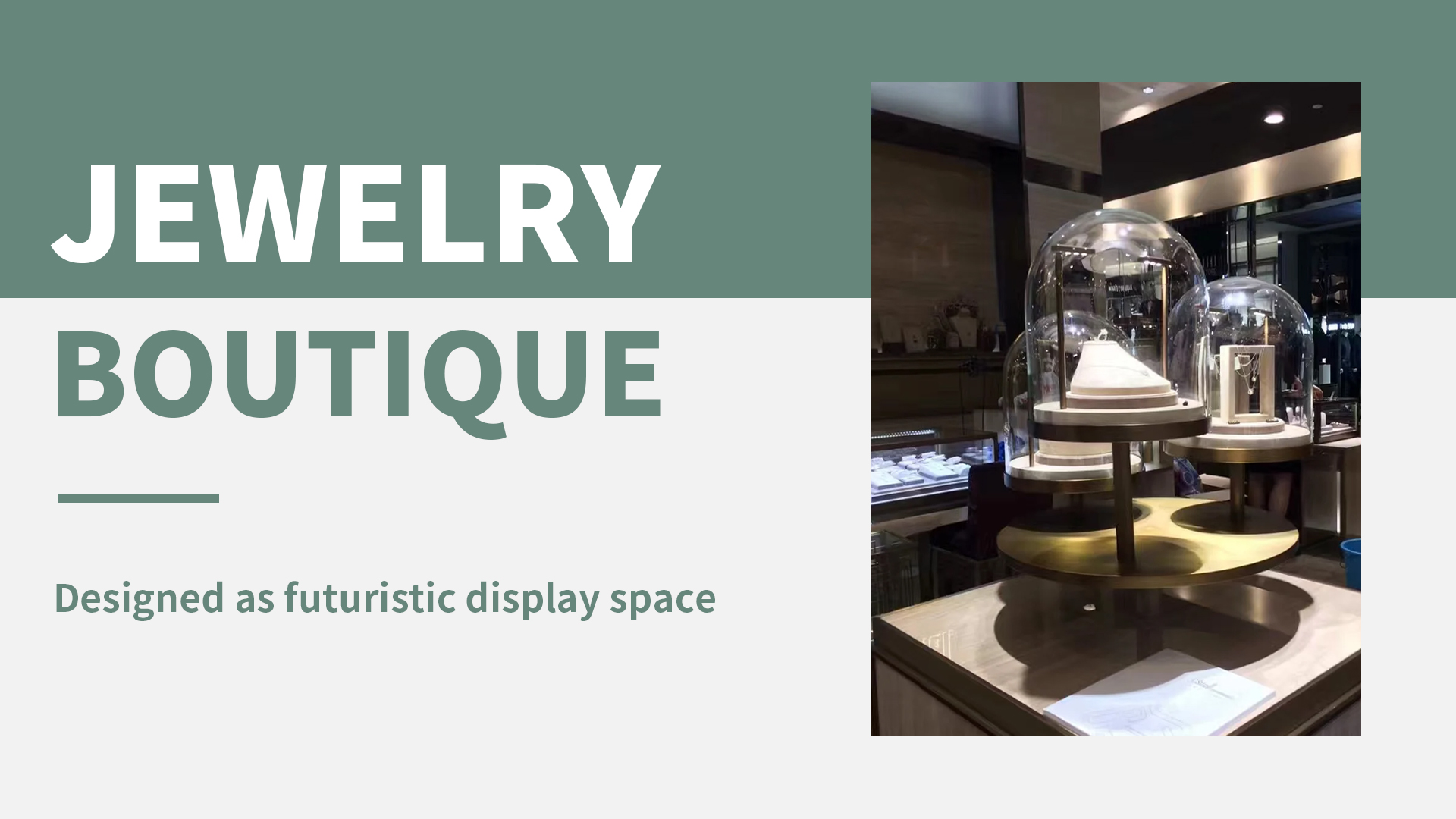 Jewelry boutique designed as futuristic display space 1