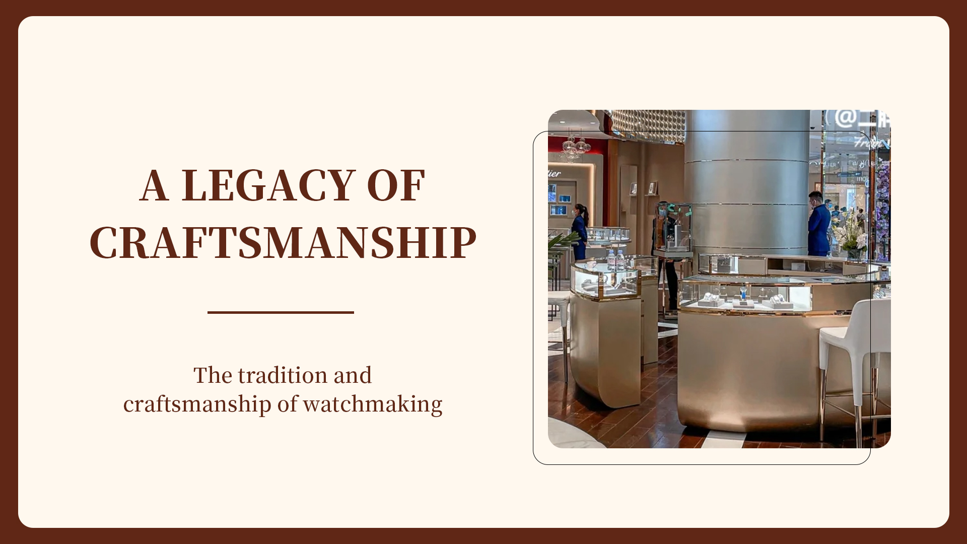 Μια κληρονομιά χειροτεχνίας: η παράδοση και η χειροτεχνία της ωρολογοποιίας 1