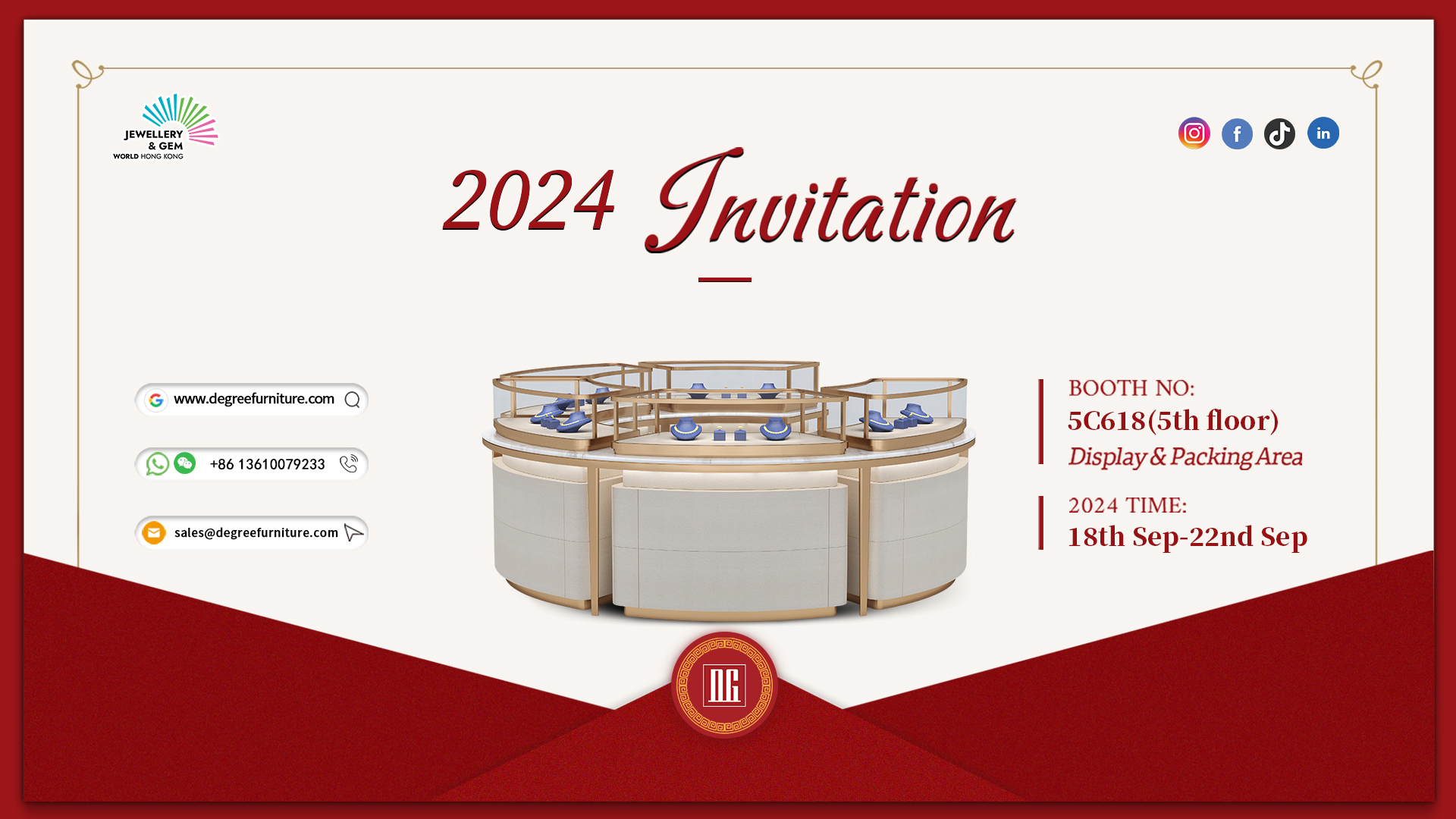 DG Master of Display Showcase deltager i Jewellery & Gem World Hong Kong fra 18.-22. september 1