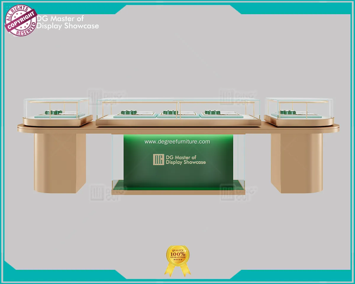 luxury Island Display Cabinet factory | DG Display Showcase 1