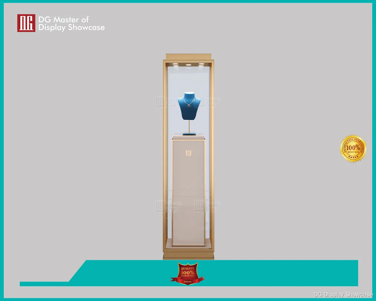 Bepoke free standing glass display case manufacturer | DG Display Showcase 1