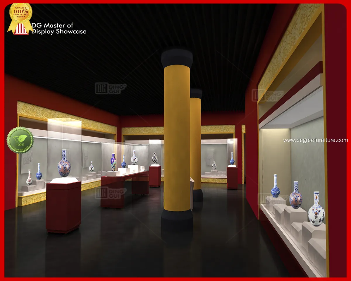 Custom museum showcase cabinet for museum Manufacturer | DG Display Showcase 1