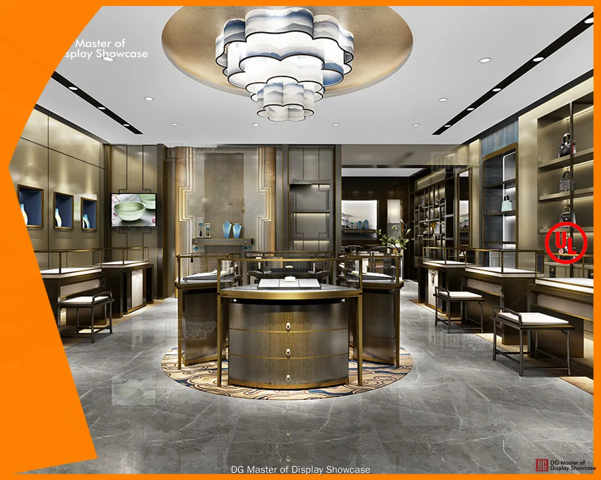 cost-effective luxury showcase for earings | DG Display Showcase 1