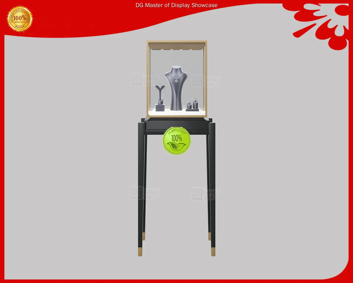 high end free standing glass display case wholesale | DG Display Showcase 1