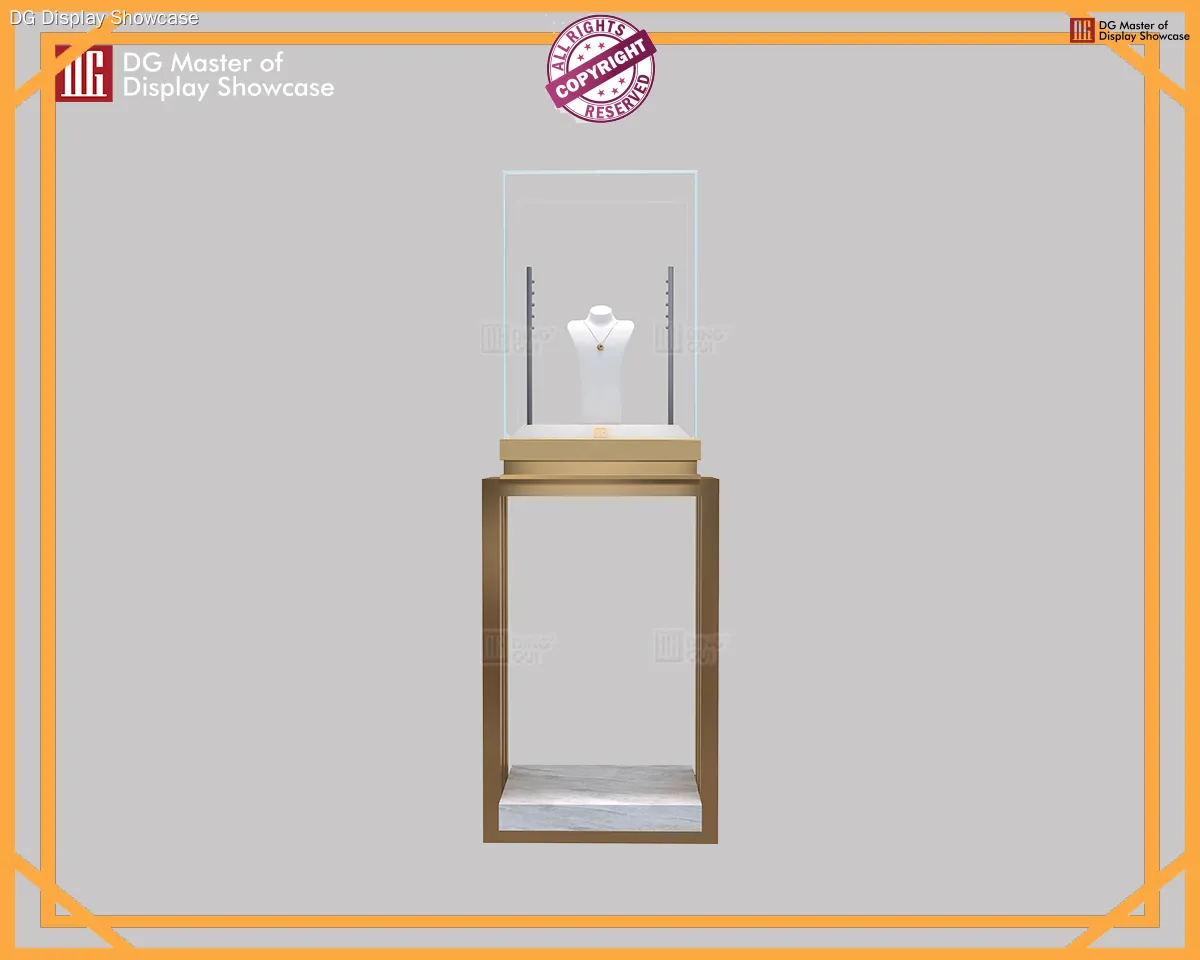 luxury free standing glass display case wholesale | DG Display Showcase 1