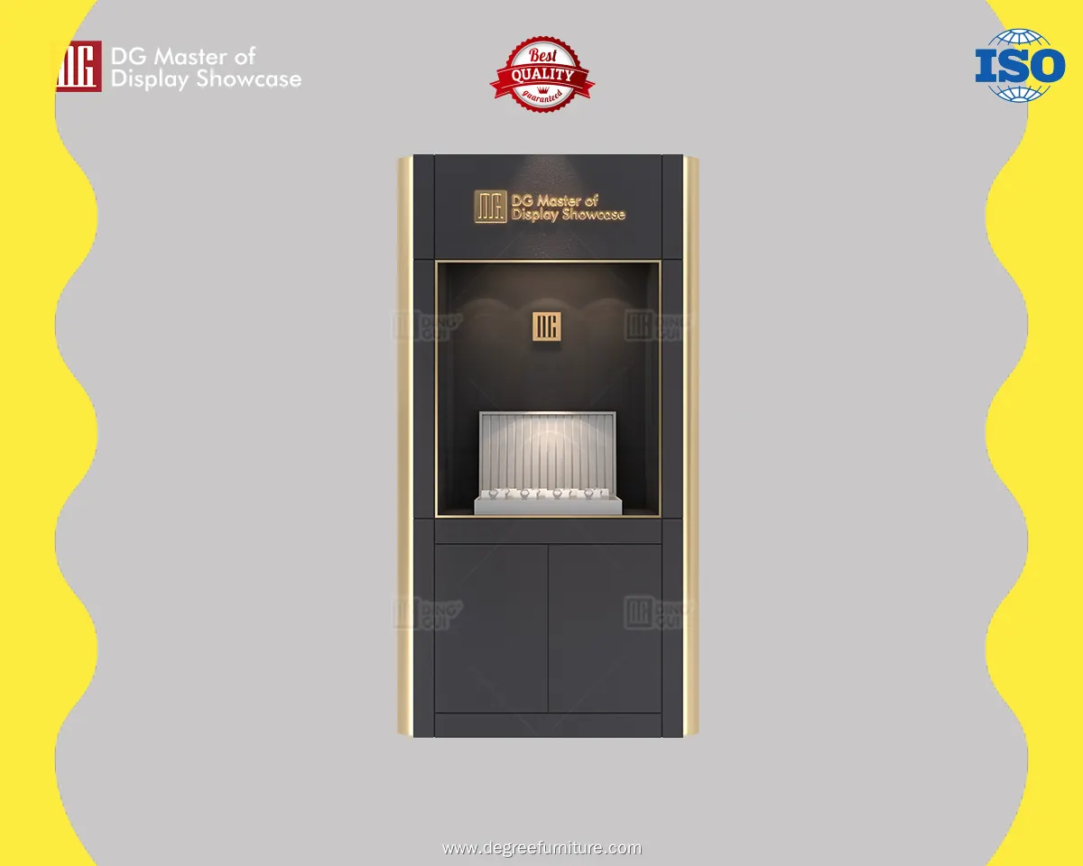 custom black wall display cabinet manufacturer | DG Display Showcase 1