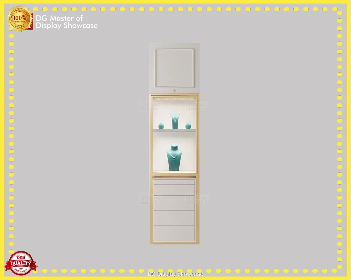Top black corner display cabinet manufacturer | DG Display Showcase 1