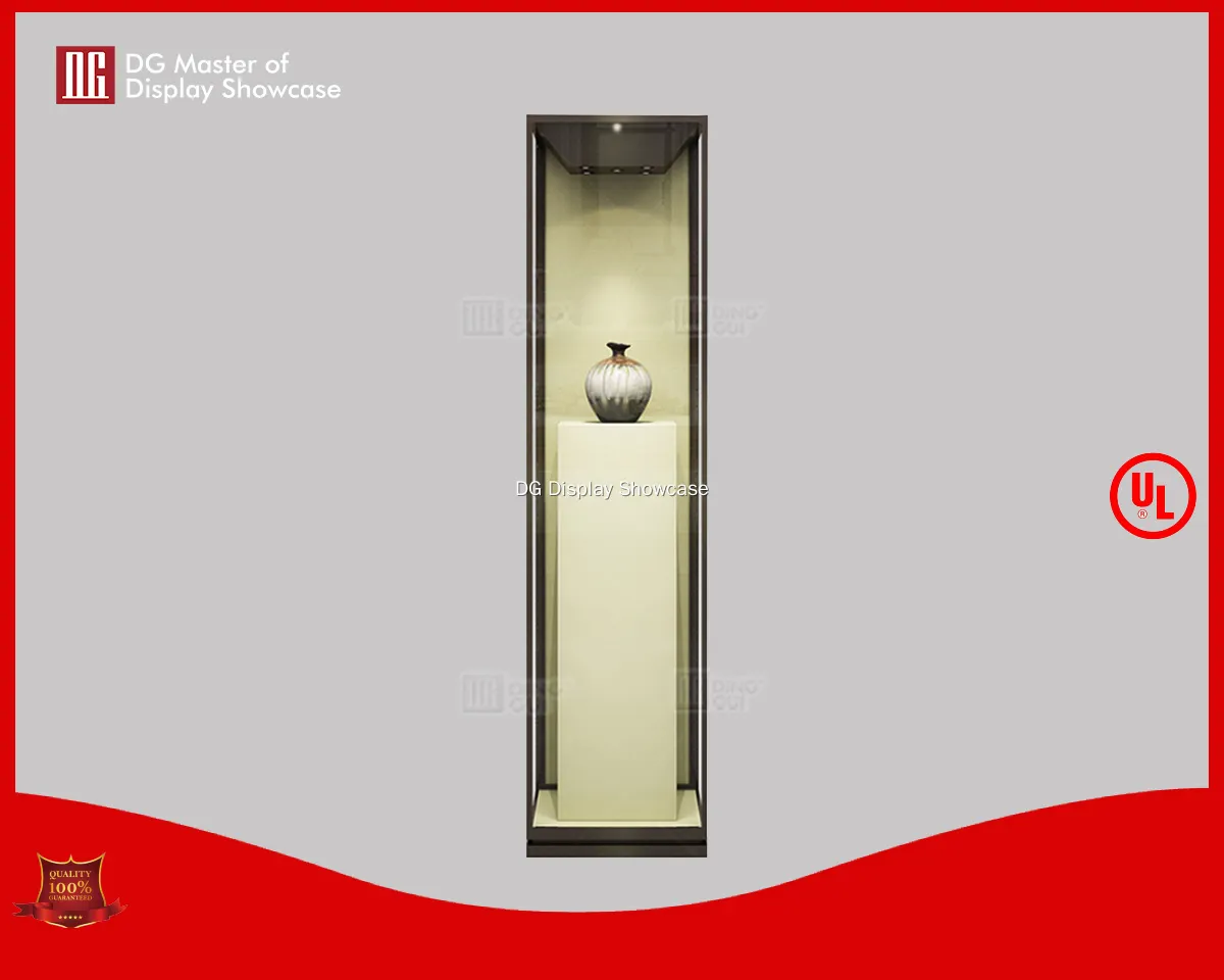 luxury upright glass display cabinet factory | DG Display Showcase 1