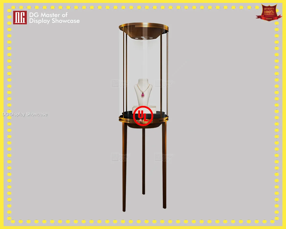 high end upright glass display cabinet factory | DG Display Showcase 1