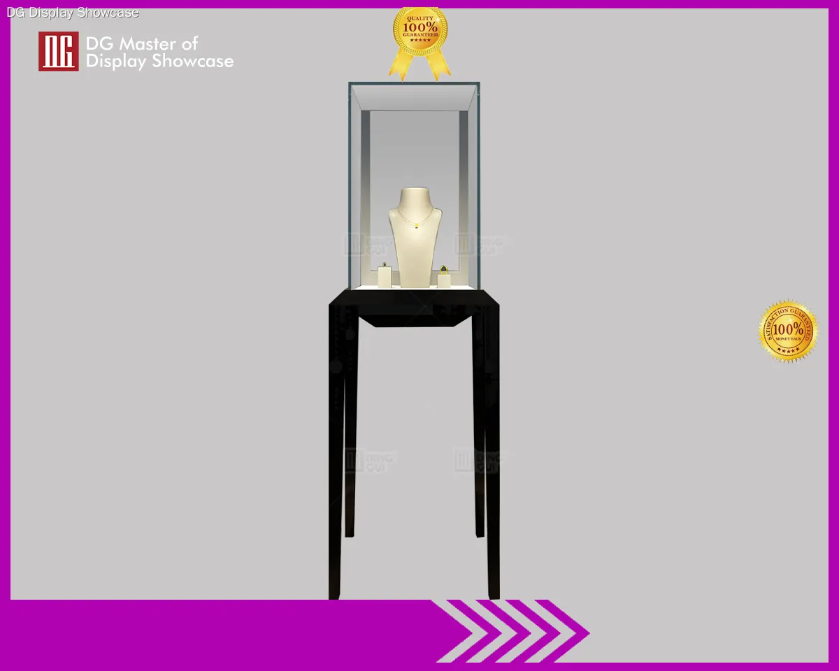 DG Display Showcase | high end free standing glass display case wholesale 1