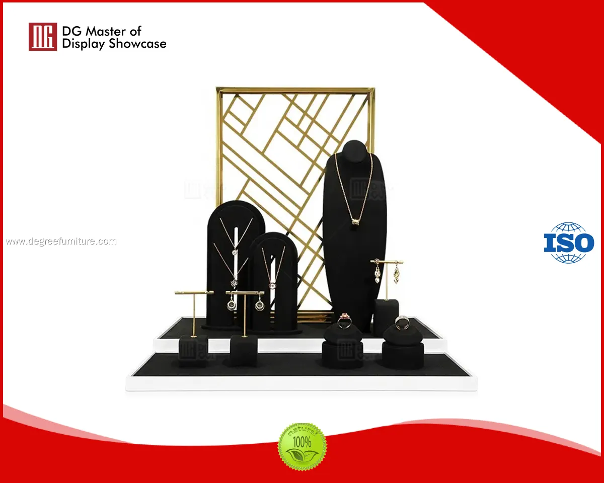 DG Display Showcase | luxury black velvet jewelry display supplier 1
