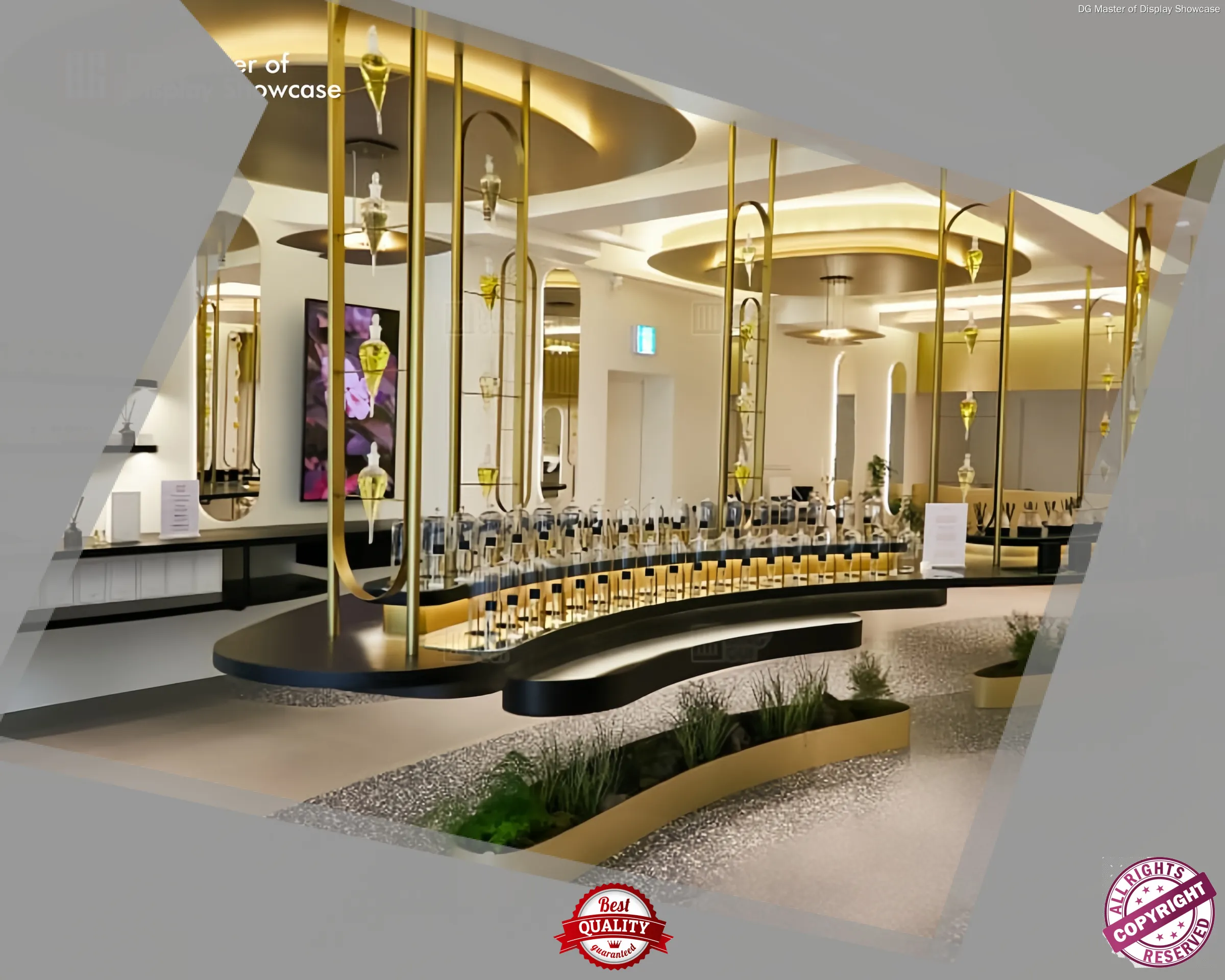 Custom fragrance counters design solution Manufacturer | DG Display Showcase 1