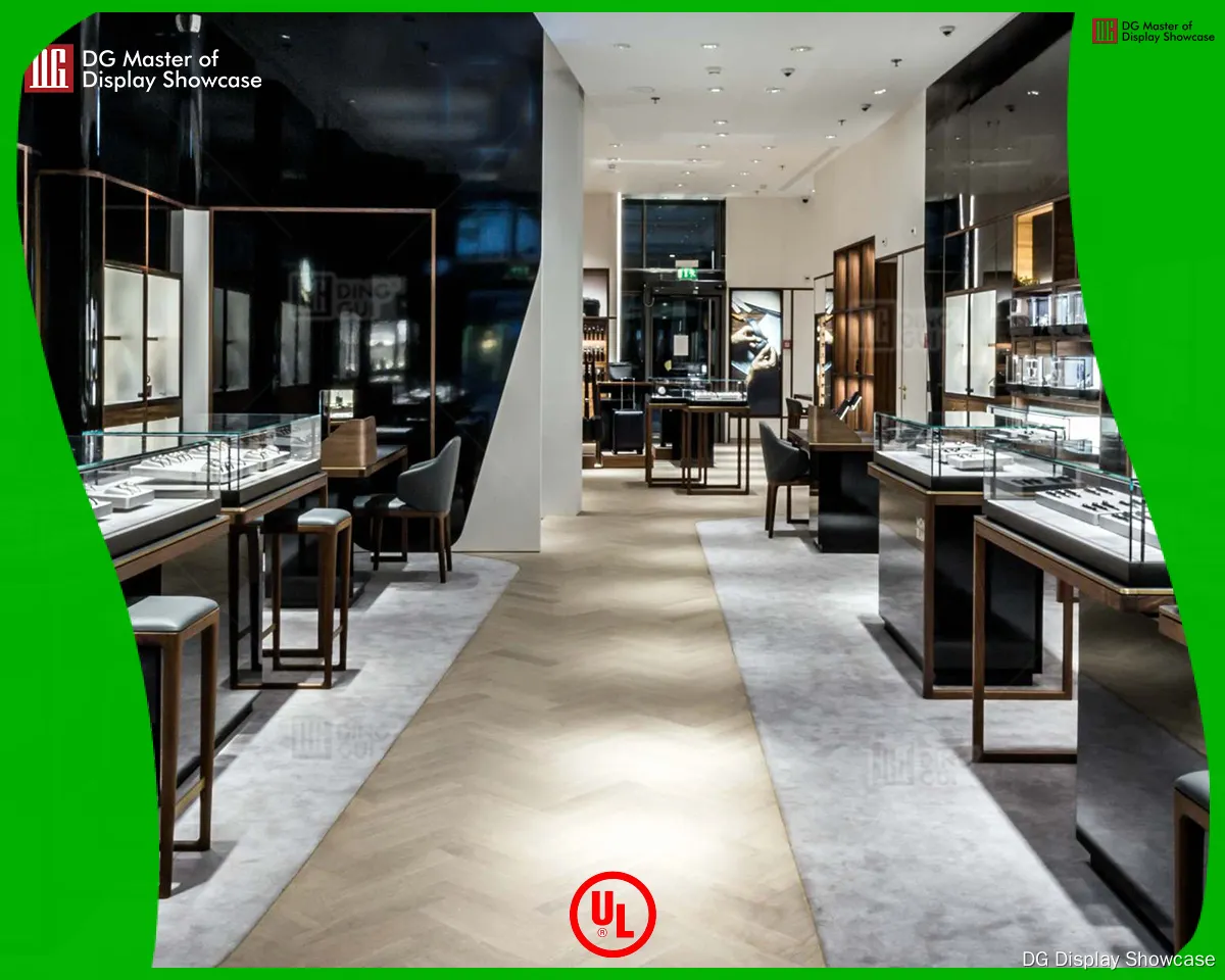 DG Display Showcase | factory price Luxury Jewelry Store Wall Cabinet supplier 1