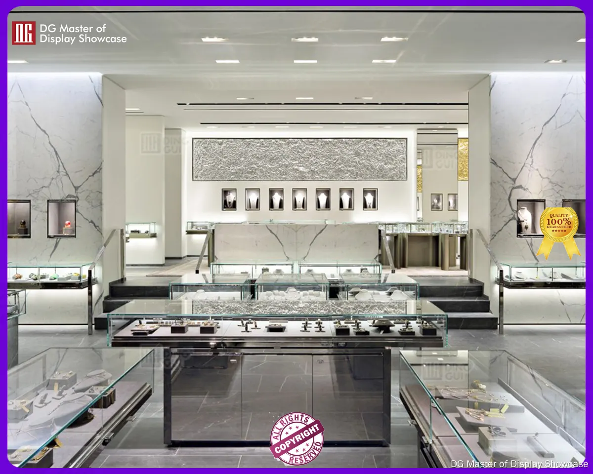 Custom lockable wall display cabinets wholesale Manufacturer | DG Display Showcase 1